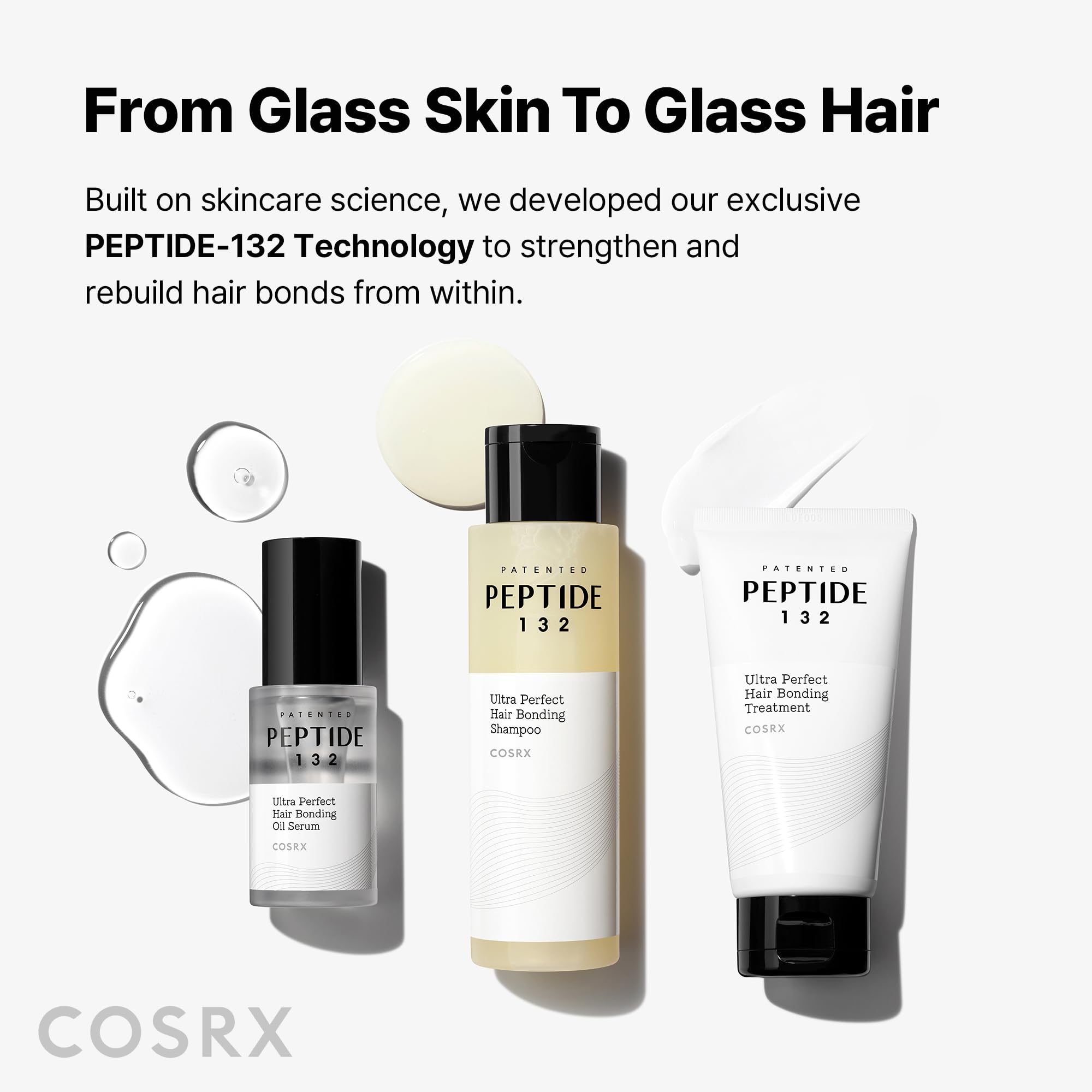 COSRX PEPTIDE 132 Hair Bonding Repair Treatment - Deep Conditioner Hair Mask for Damaged, Dry Hair, Repairs Breakage & Split Ends, For All Hair Types 60ml — view 4