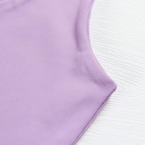 Miniatura 7 de Artfish - Camiseta corta casual y básica con tirantes delgados y cuello cuadrado, para mujer, sin mangas, de doble capa, ombliguera