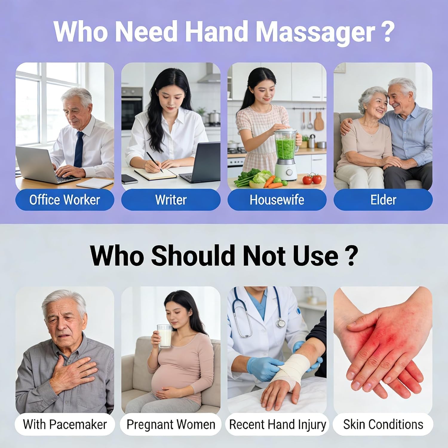 Professional Hand Massager with Heat and Compression for Wrists and Fingers, Cordless Rechargeable Massage Glove for Arthritis & Carpal, with 3 Setting Modes+3 Temp+5 Compress, Gifts for Women Men