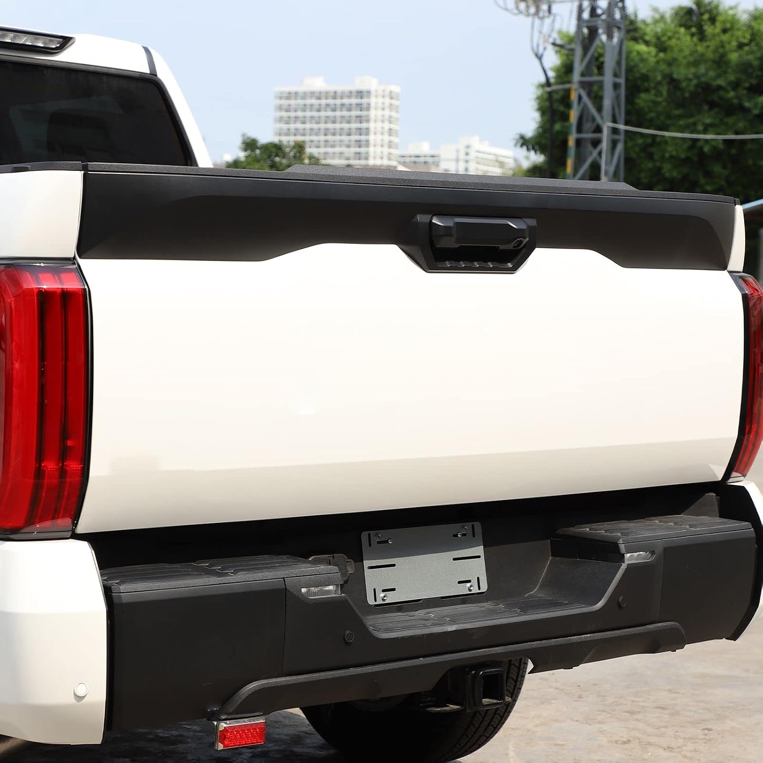 Car Rear Trunk Door Tailgate Handle Cover Trim for Toyota Tundra 2022-2024, Car Decoration Accessories (Matte Black - General Version)