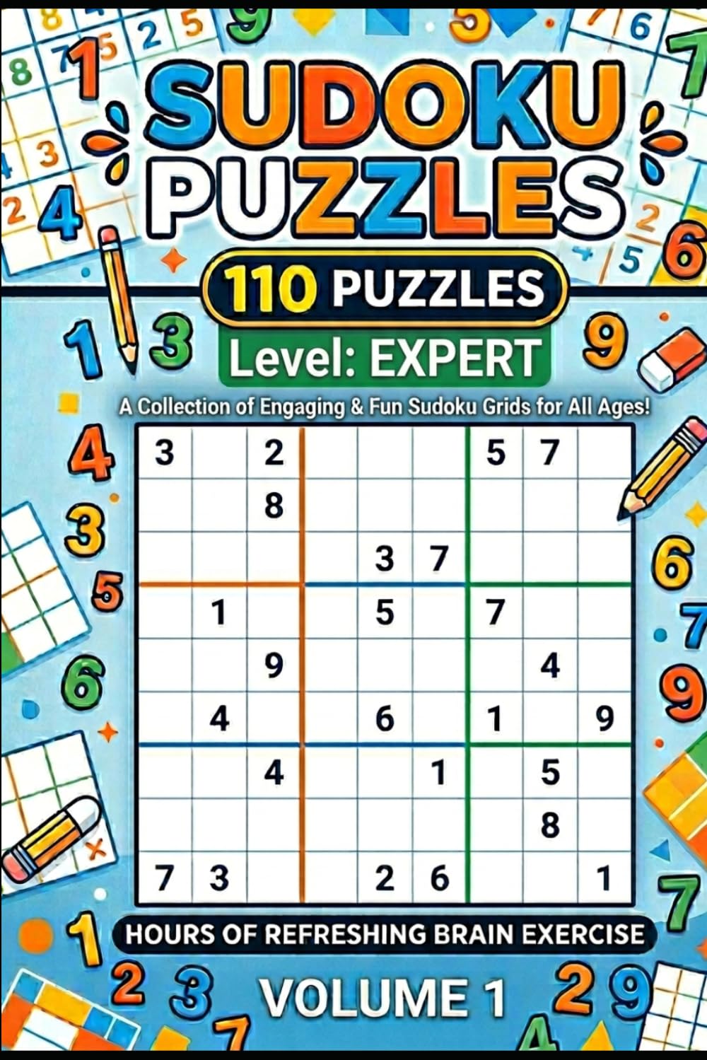 Expert Sudoku Puzzle Book: 110 Extreme Logic Puzzles for Advanced Solvers | Full Solutions Included (Sudoku books)
