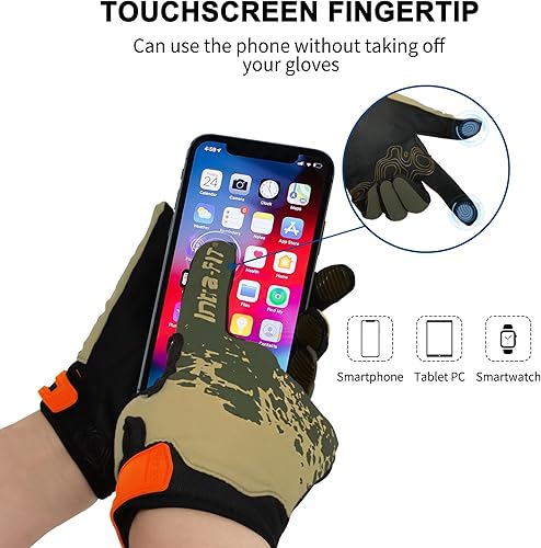 Miniatura 4 de Guantes de ciclismo para paseos cortos, guantes de correr, guantes de pesca, pantalla táctil, ligeros, elásticos, excelente agarre, para uso diario