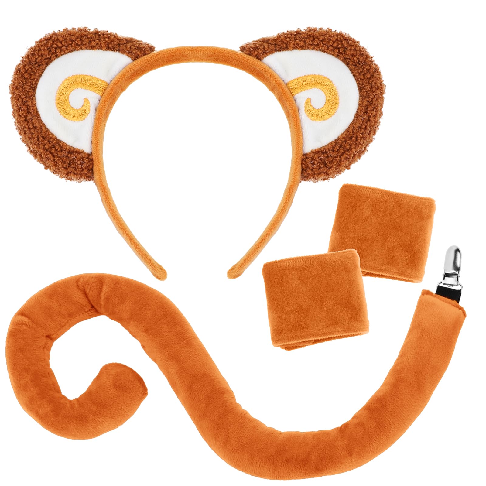 Set Accessori Costume Scimmia – Cerchietto Con Orecchie E Coda, Perfetto Per Halloween, Compleanni E Feste A Tema - 2