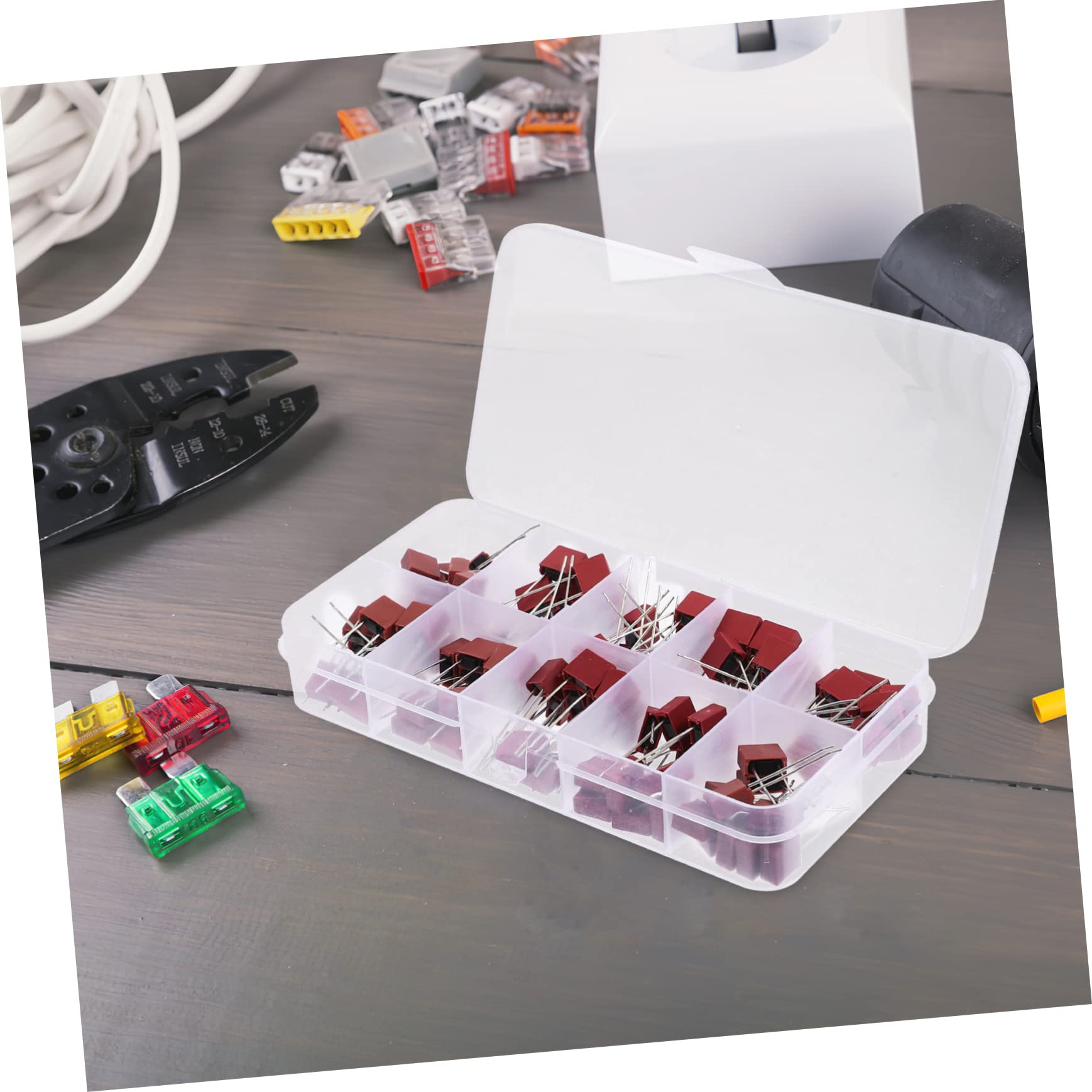 SHINEOFI 3 Set Fusibili Lenti Fusibili Ampere Variabili Confezione da Resistente per Elettrici e Automotive