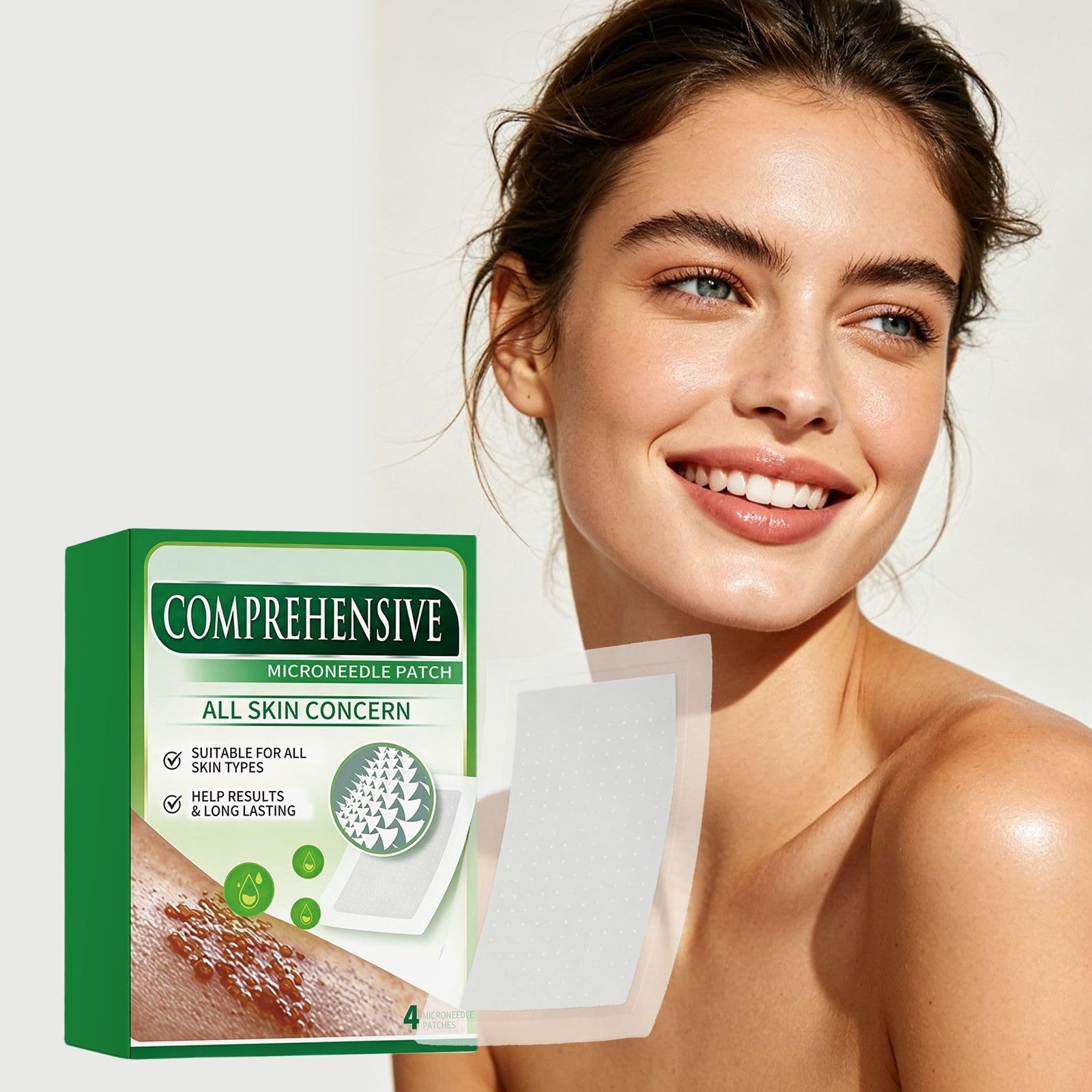 Cerotti a microaghi per la cura della pelle, cerotti trasparenti con microneedle per tutti i tipi di pelle, trattamento cutaneo efficace di lunga durata