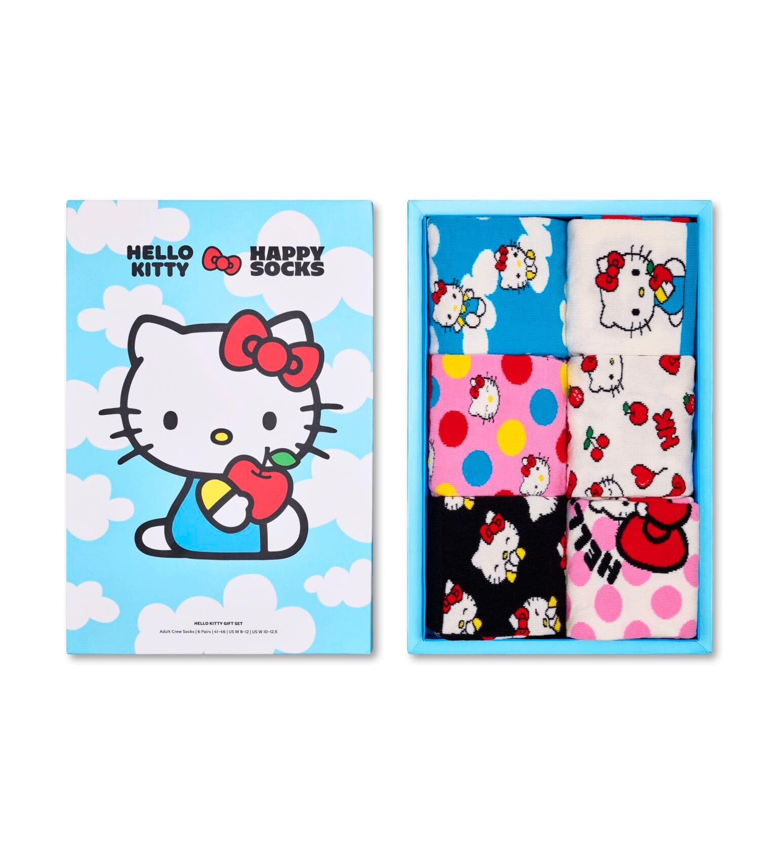 Happy Socks Hello Kitty Socken – Bunte Baumwollsocken mit Hello Kitty-Motiven, 36-40 & 41-46