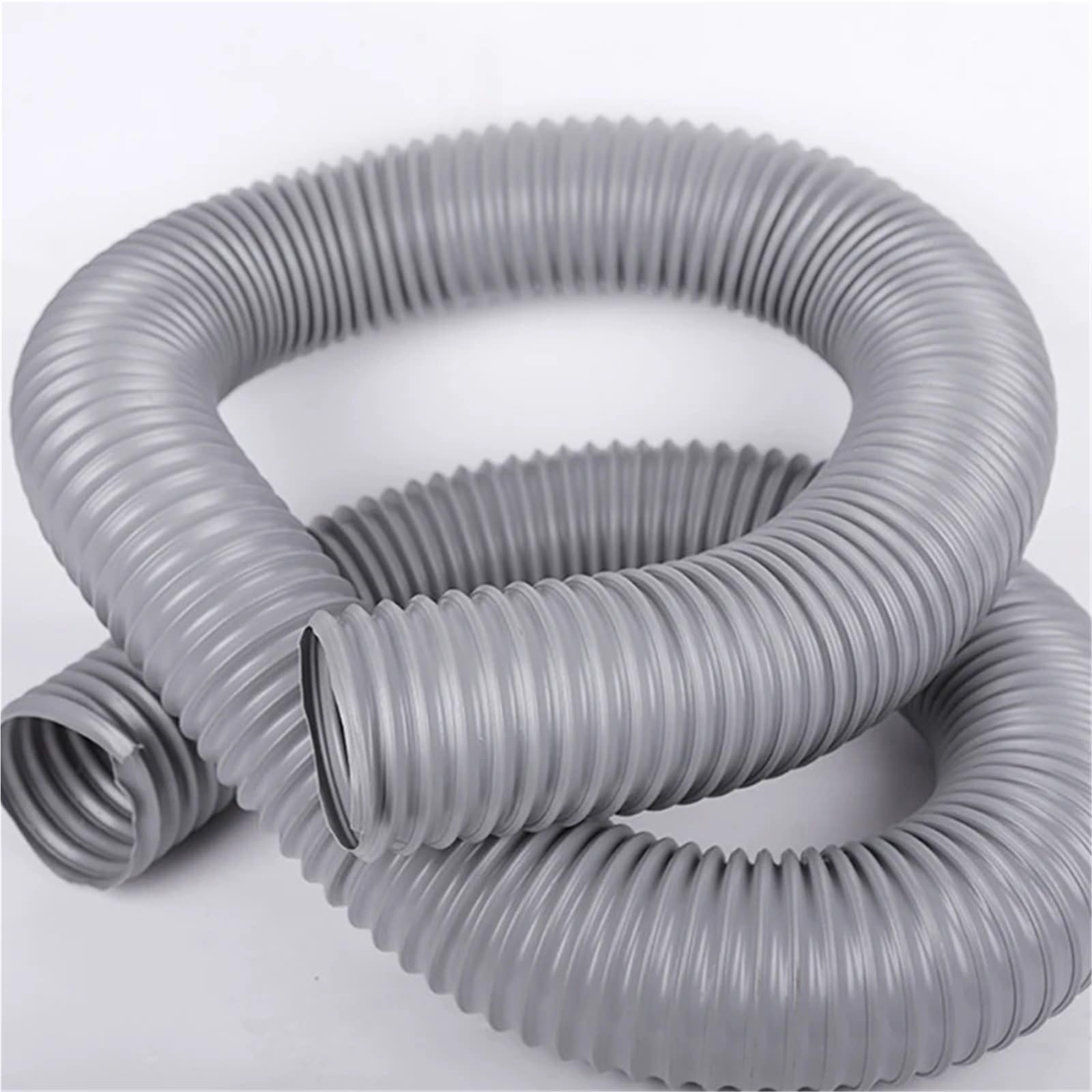 Tubo Flessibile Aspirazione Polveri, in Gomma PVC, in Plastica Grigio for Ventilazione e 30-100mm ID 1-5m Lunghezza(1 Meter, 60mm)(1 Meter,ID 80mm)