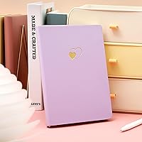 Vista 5 de CAGIE Lined Journal Notebook for Women and Girls 256 Pages Cute Diary with Heart-Shaped Leather Journals for Writing A5 Soft Cover Notebooks for