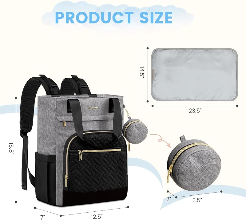 LOVEVOOK Diaper Bag Backpack – Stroller strap buckle