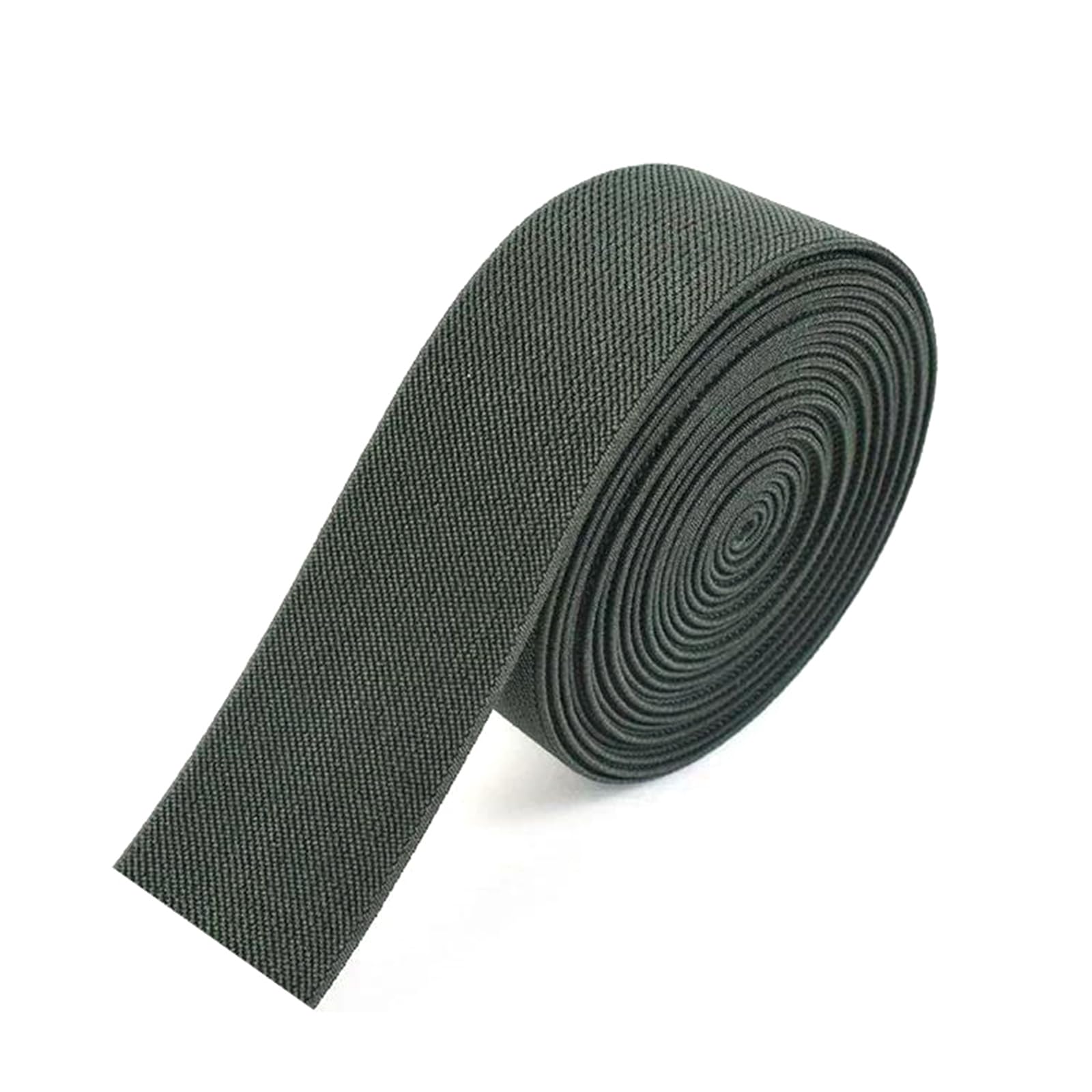 Bandas elásticas Banda elástica Ancha y Plana Banda elástica for Cintura de Pantalones, 5 Metros (10-50 mm), Color Rojo, 25 mm.(Dark Green,15mm)