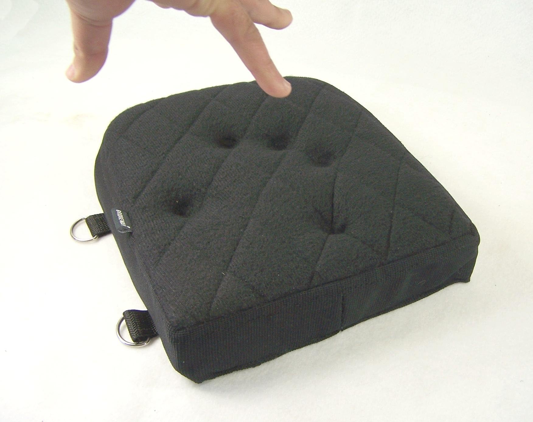 Motorcycle Passenger Back Seat Detachable Gel Pad With memory Foam Black