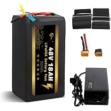 48V/52V 15AH 18AH 20Ah 25AH LiFePO4 Lithium B-attery,Built-in 30A BMS for 0-1000w Motor48v 18ah