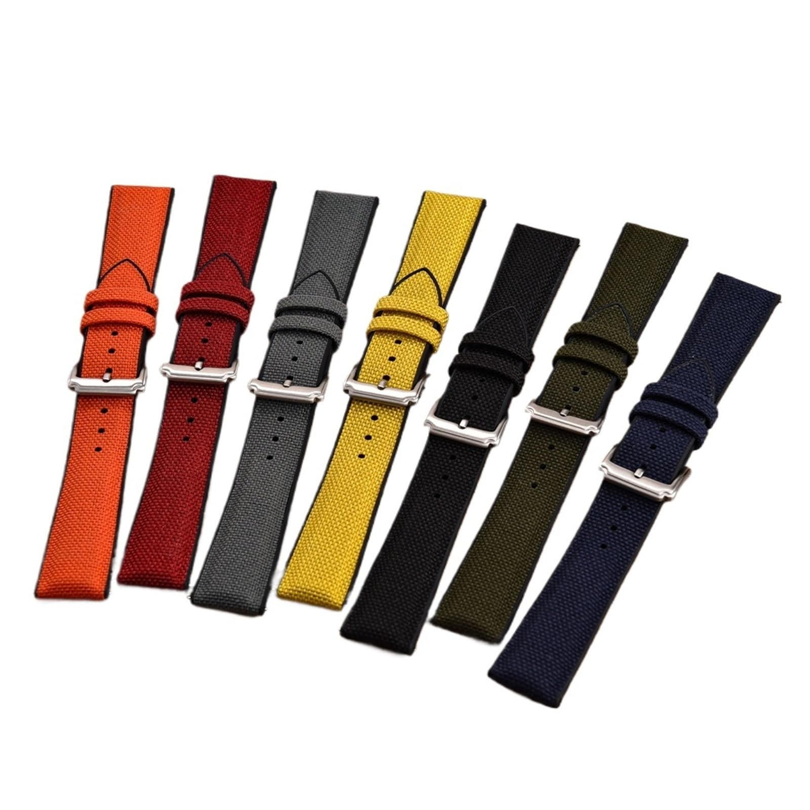HuanJ Uhrenarmbänder Aus Segeltuch Und Gummi Mit Schnellverschluss, Wasserdicht, 18 Mm, 19 Mm, 20 Mm, 21 Mm, 22 Mm, Canvas-Nylon-Armband