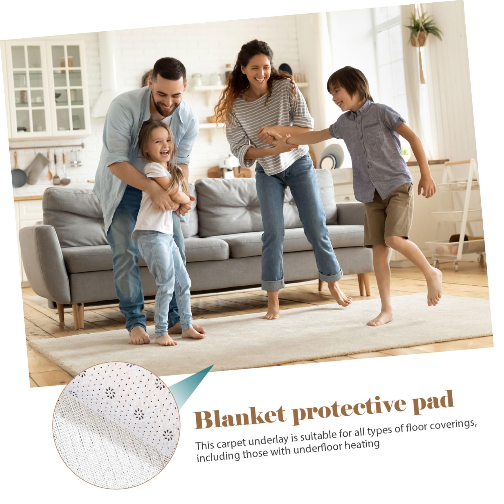 Tapis Antidérapant Protection Sol sous-Tapis Grip Anti-Glisse pour Maison Et Bureau Installation Facile Et Entretien Rapide