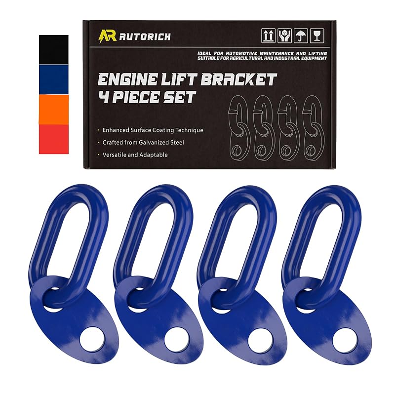 Kit com 4 Suportes de Elevação para Motor AUTORICH 7100 em Aço Galvanizado, Capacidade de 2.495 kg, Azul