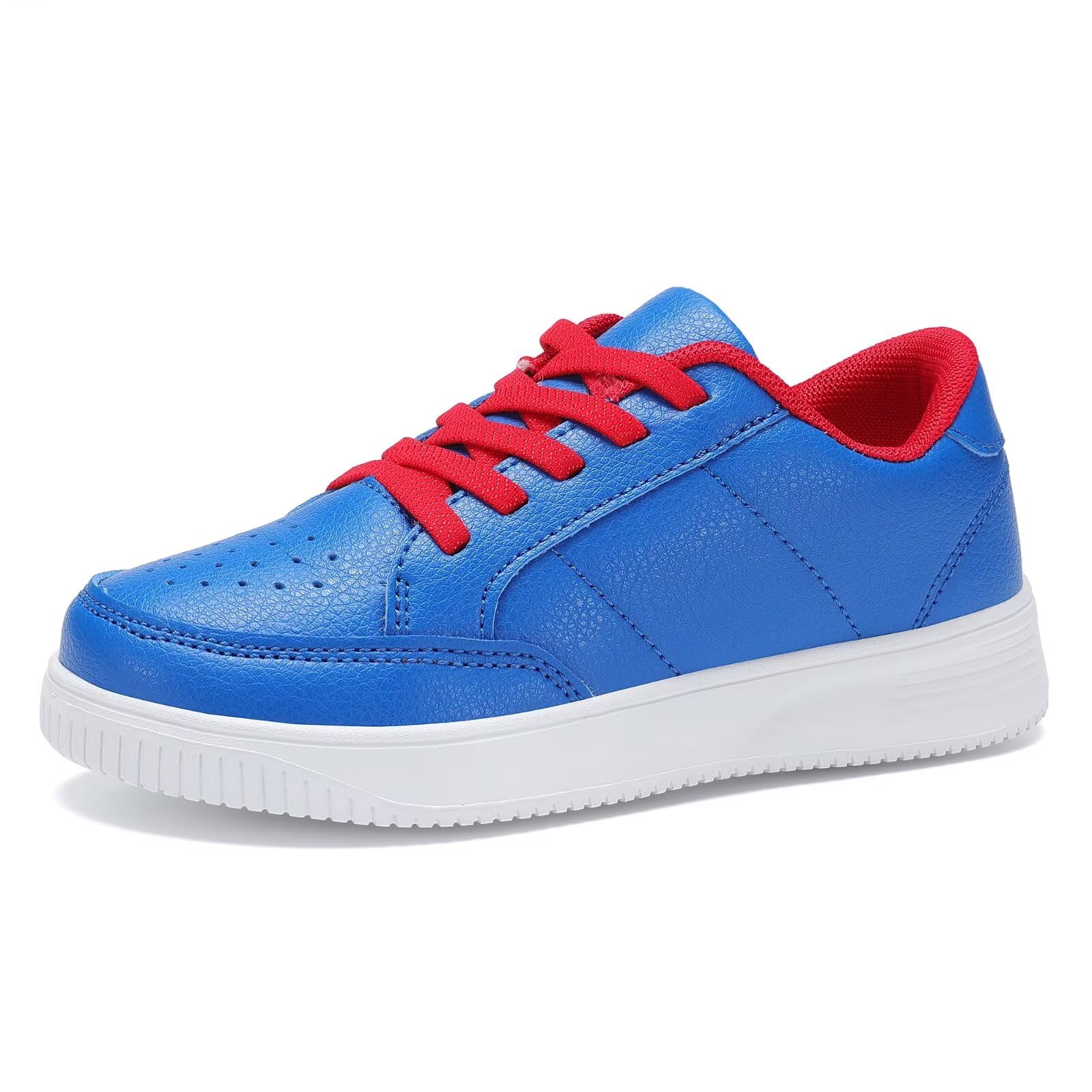 Unisex-Child Leather Lightweight Breathable Knit Athletic Running Sneakers for Kids Shoes for Boys Girls