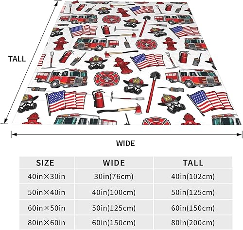 Miniatura 6 de Manta de camión de bomberos, manta de bomberos súper suave para niños pequeños, niños y niños, manta de forro polar, cálida, esponjosa y acogedora