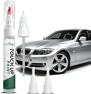 Titan Silver Metallic 354 Touch Up Paint Pen for BMW | Exact Color-Matched Upgraded 3-in-1 Paint Pen with Replaceable Brush System for Car Scratch Repair