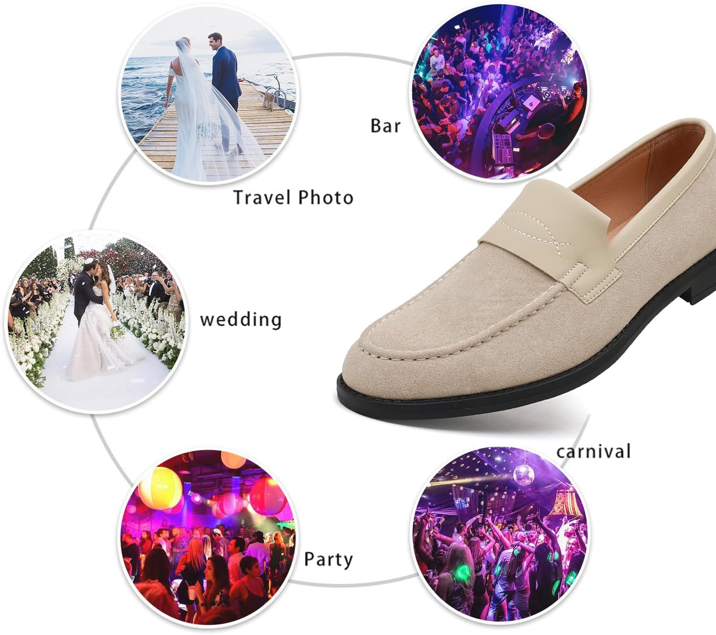 Mens Fashion Velvet Loafers Wedding Dress Shoes for Men, Men's Classic Loafers for Party Dancing, Penny Slip-On Prom Smoking Slippers Men Casual Shoes