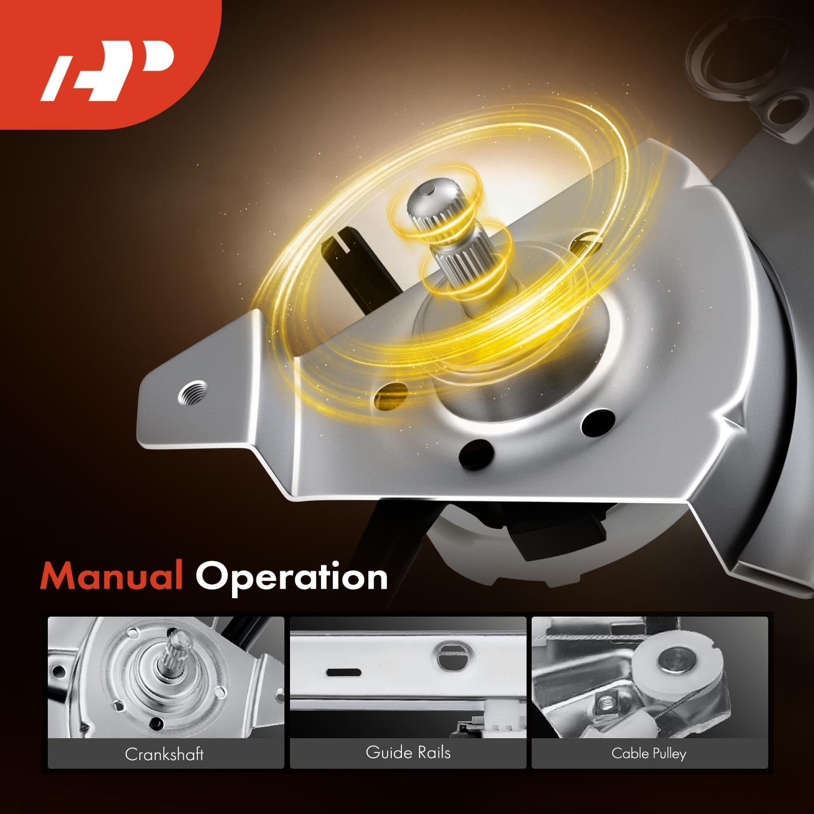 A-Premium Lève-vitre manuel avant compatible avec Chevrolet Silverado Avalanche Suburban Tahoe GMC Sierra Yukon XL Cadillac Escalade ESV EXT avant gauche et droite Lot de 2 pièces 15077851 15077852