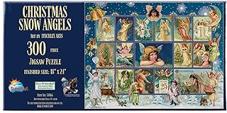 SUNSOUT INC - Christmas Snow Angels - 300 pc Jigsaw Puzzle by Artist: Finchley Paper Arts - Finished Size 18