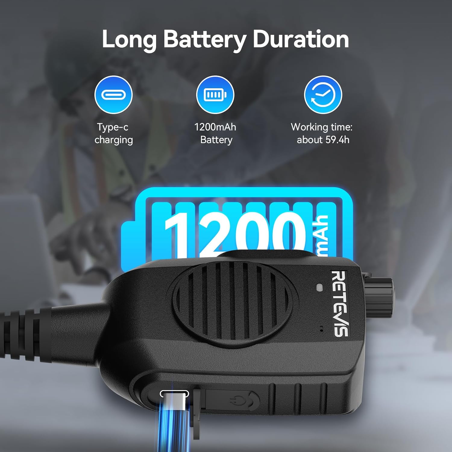 Retevis Walkie Talkie Speaker Mic,AI Noise Reduction,IP54 Waterproof,Kevlar Cable,for HD1 HD2 RT29 RT29D RT48 NR30 NR30S NR30D RB23,Compatible with Motorola GP328 Plus GP344 Two Way Radio (2 Pack)