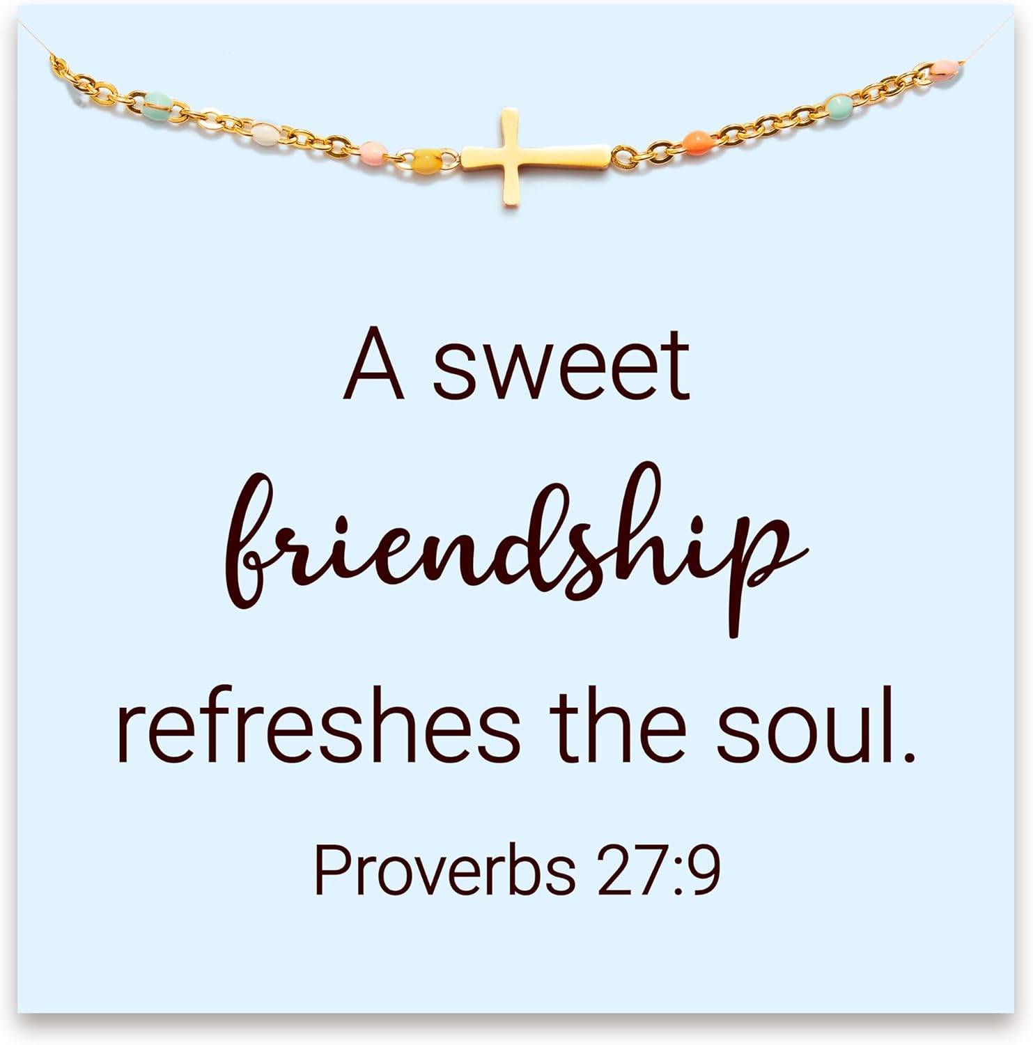 STORYJEWELLERY Christian Gifts for Women, Religious Confirmation and Baptism Gifts, Cross Bracelet for Women, Easter Gift, Encouragement Presents, Christian Jewelry