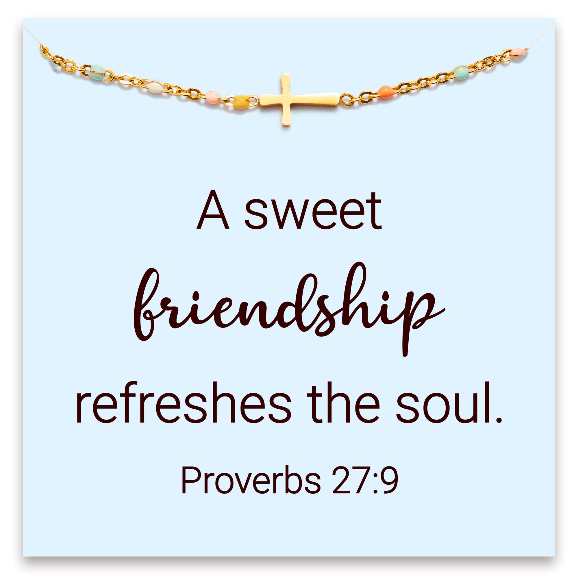 STORYJEWELLERY Christian Gifts for Women, Religious Confirmation and Baptism Gifts, Cross Bracelet for Women, Easter Gift, Encouragement Presents,