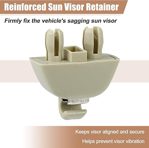 Miniatura 5 de X AUTOHAUX 2 unids parasol soporte clip retenedor 4F0857561 para Audi A6 Quattro A7 A8 RS6 para VW Passat 6R0857561Y20 soporte de visera solar