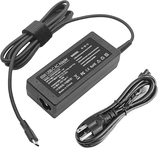 65W 45W USB C Laptop Power Replacement Adapter Charger for Lenovo Chromebook/Yoga/ThinkPad L580 L590 E580 E585 P43s P53s with Power Cord