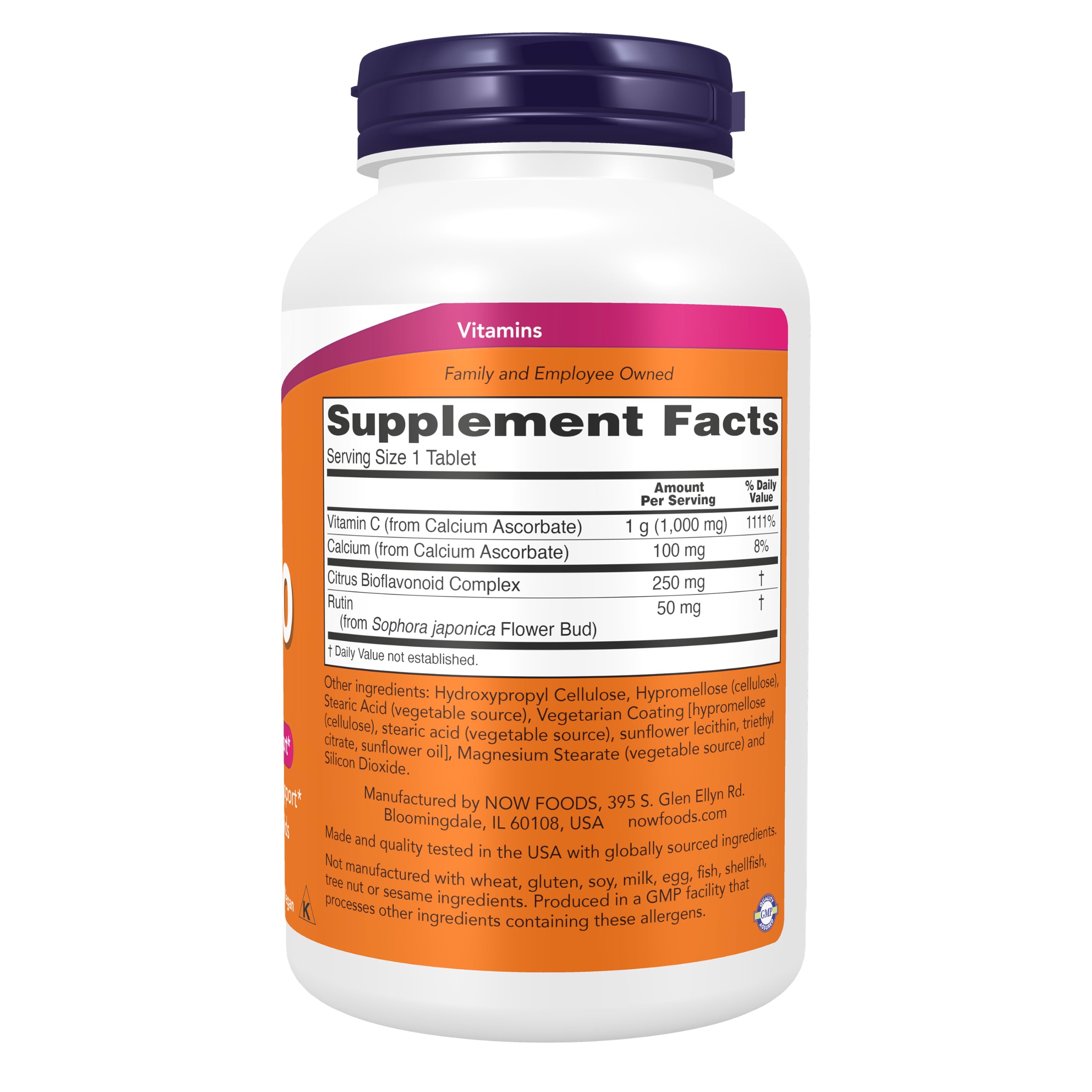 NOW Supplements, Vitamin C-1000 Complex, Buffered, 180 Tabs — Amazon image 2