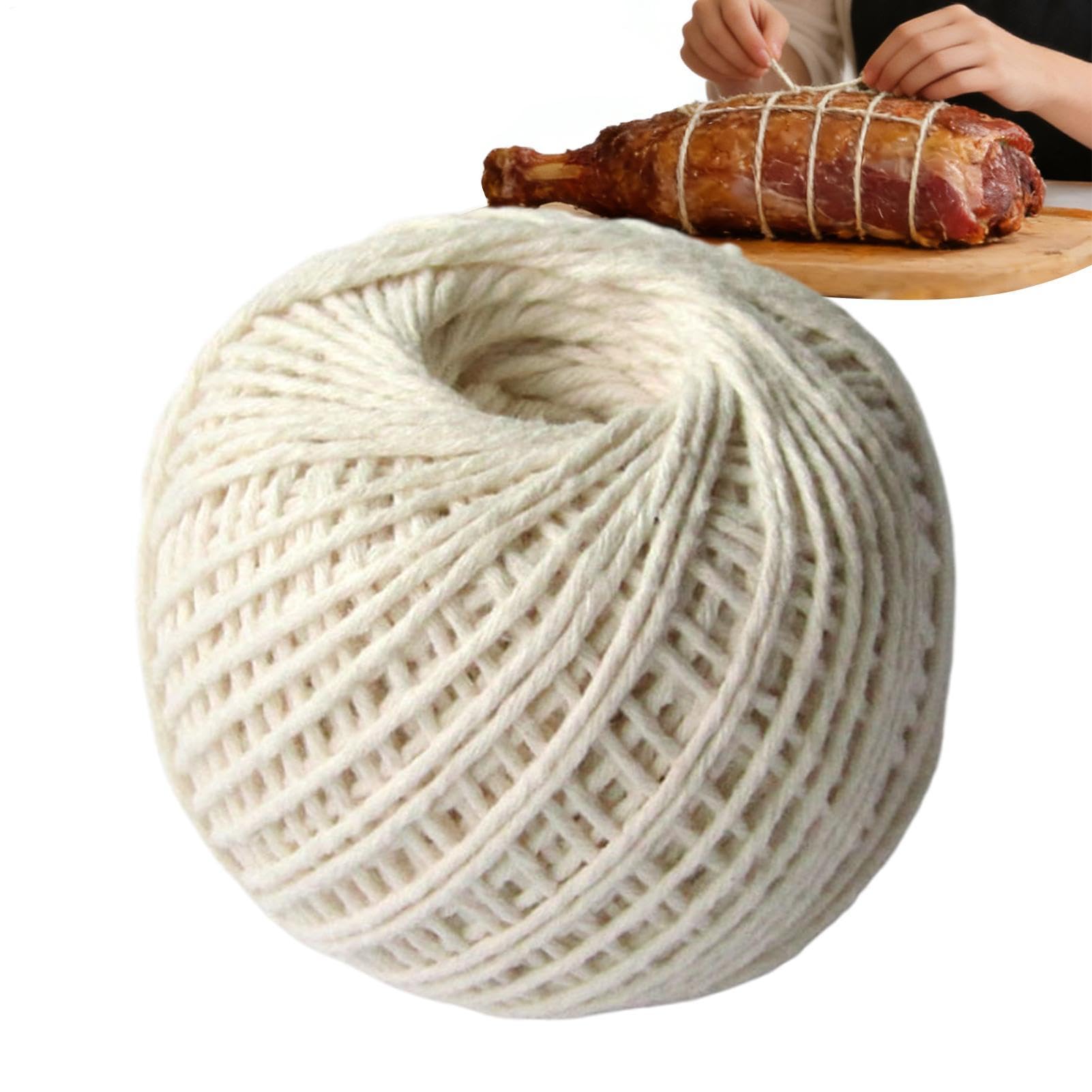 Generico Spago da Cucina – Filo di Cotone Resistente da 85 M | Spago da Macellaio in Cotone – Spagu da Forno Sicuro per Alimenti per Carne, Arrostire Tacchini, Avvolgere, Giardinaggio E Artigianato