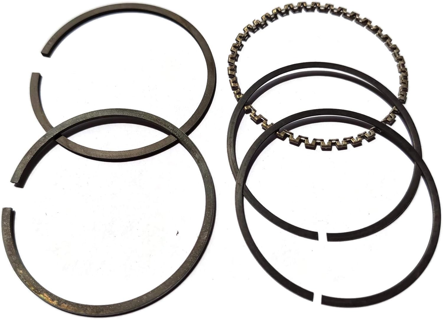 ITACO Piston Ring Rings Set Compatible with GX110 57MM 130A1-ZE0-003 004 13010-ZE0 013 014 Lawn Mower Trimmer Motor Engine