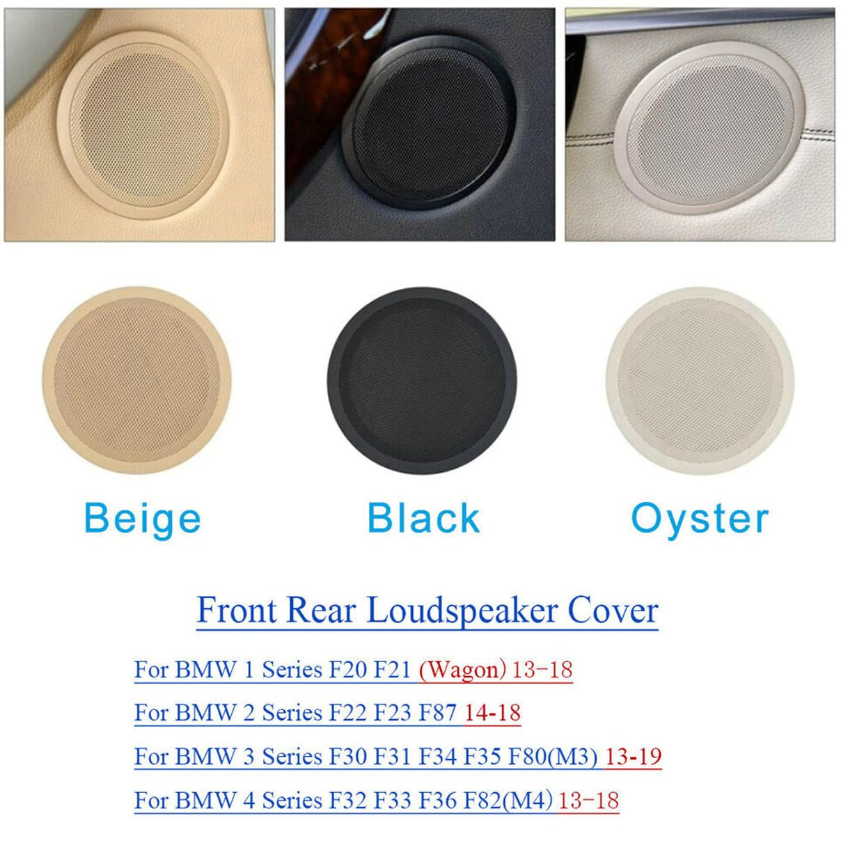 BMW 3/4 Series Speaker Covers - Front & Rear Inner Door Replacement For F30 F32 F33 F34 Models