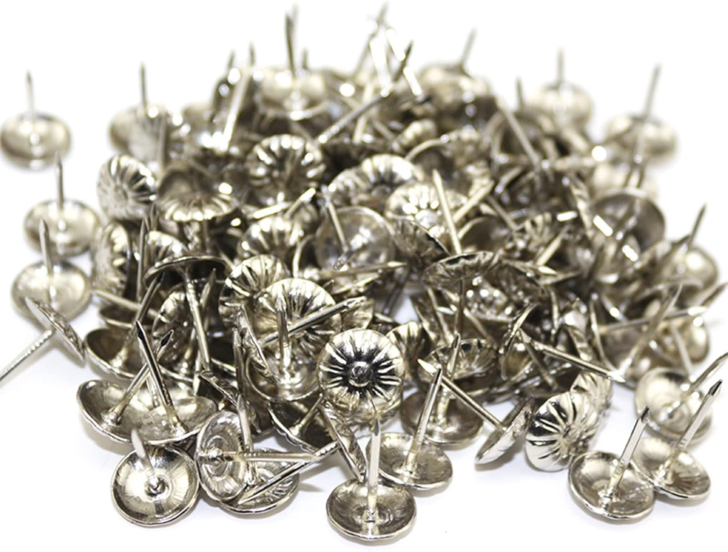 100 PCS Antique Furniture Decorative Nail Assortment 11mm/0.43'' Head Diameter Upholstery Tuck Dow Nail Hardwares