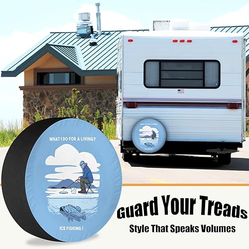 Miniatura 2 de Cubierta de repuesto para neumáticos de pesca en hielo, accesorios de campamento para neumático de repuesto resistente a la intemperie, universal