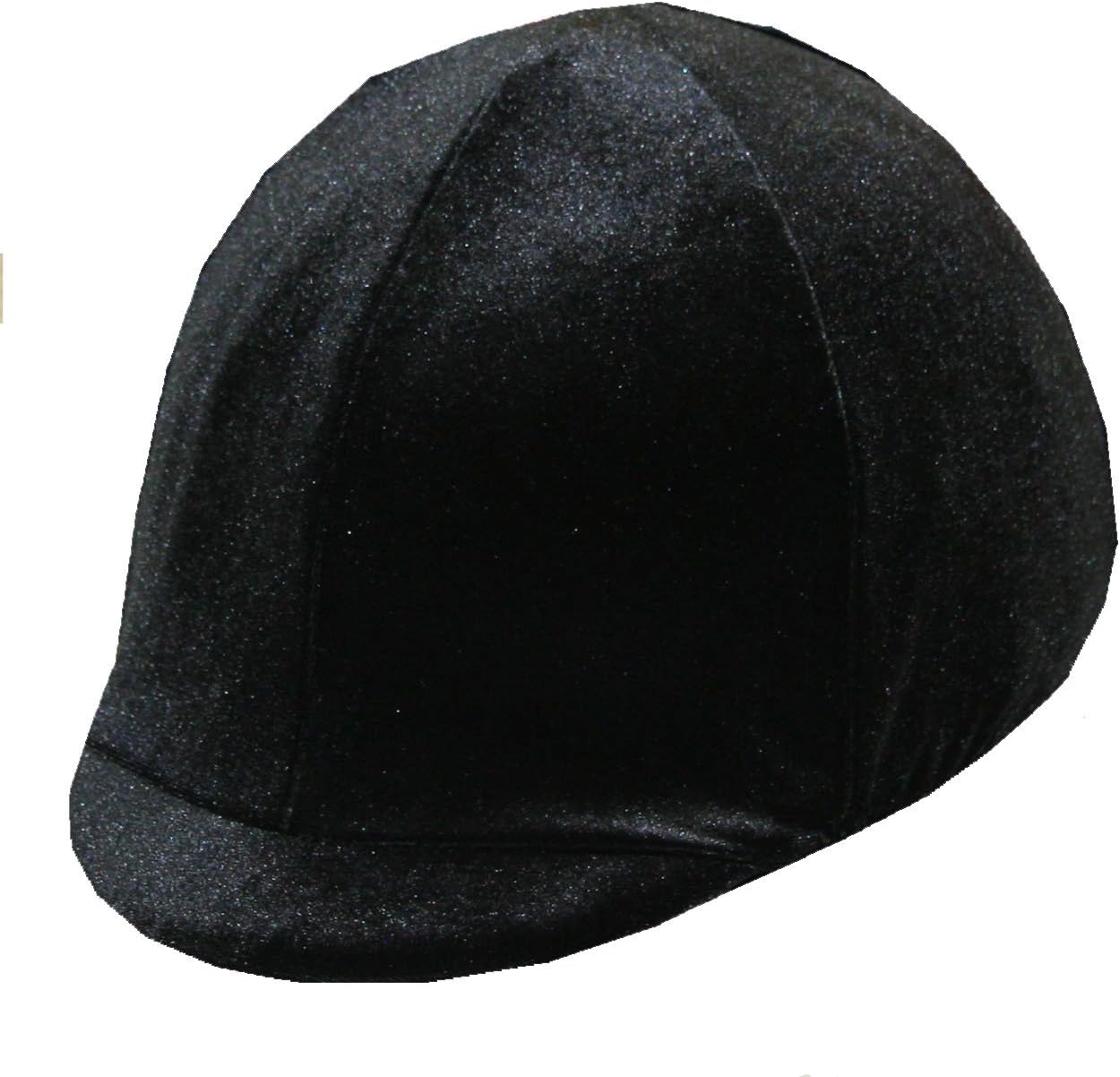 Premium Black Velvet Equestrian Helmet Cover - Stretch Riding Accessory for English Helmets