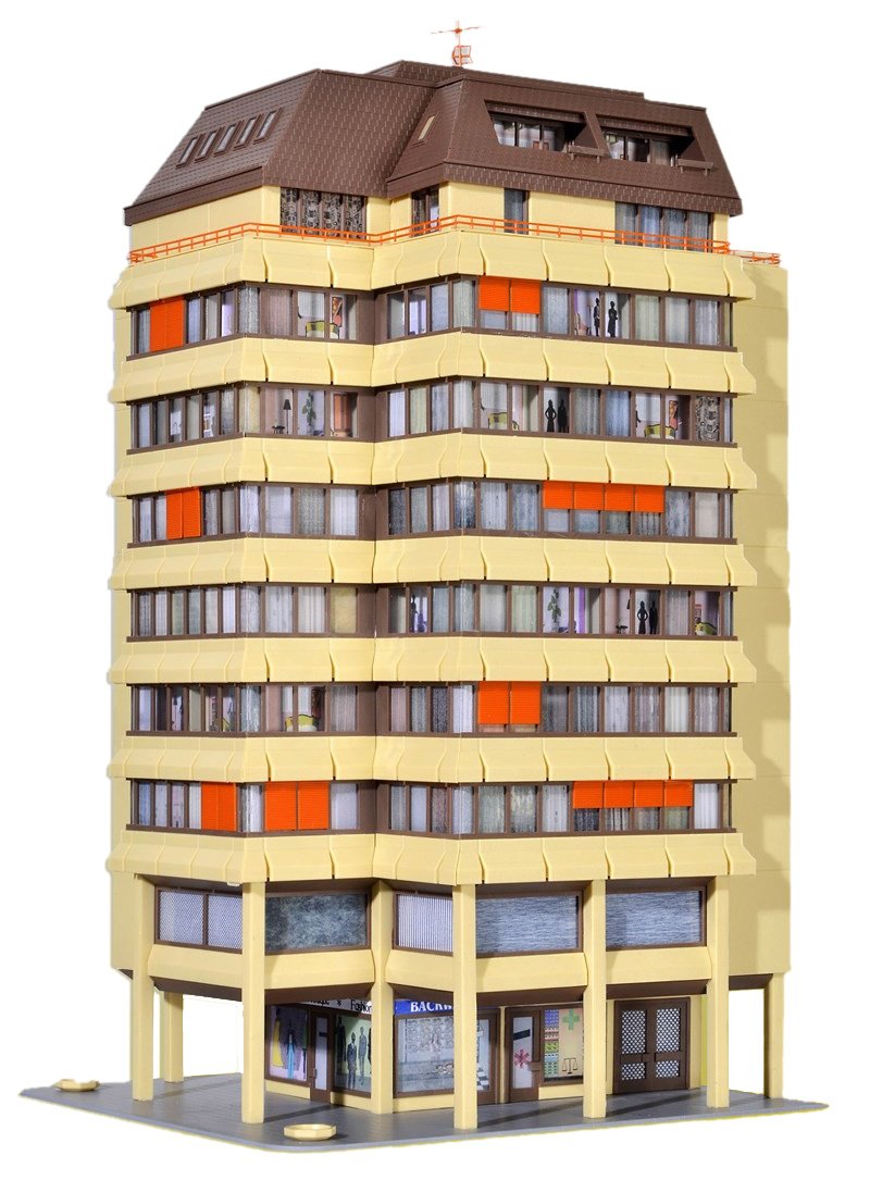 Kibri 38218 Hochhaus mit Ladenpassage Bausatz