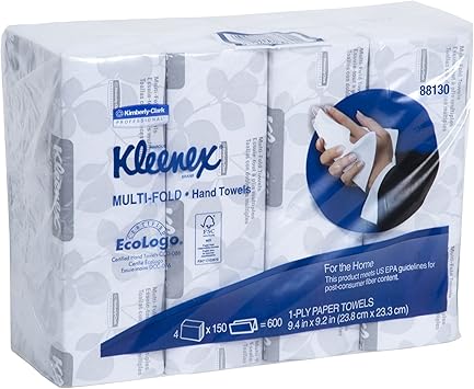 KleenexR Multifold Hand Towels, 150 Towels/Sleeve, Pack of 4 Sleeves, 150 Count Pack of 4