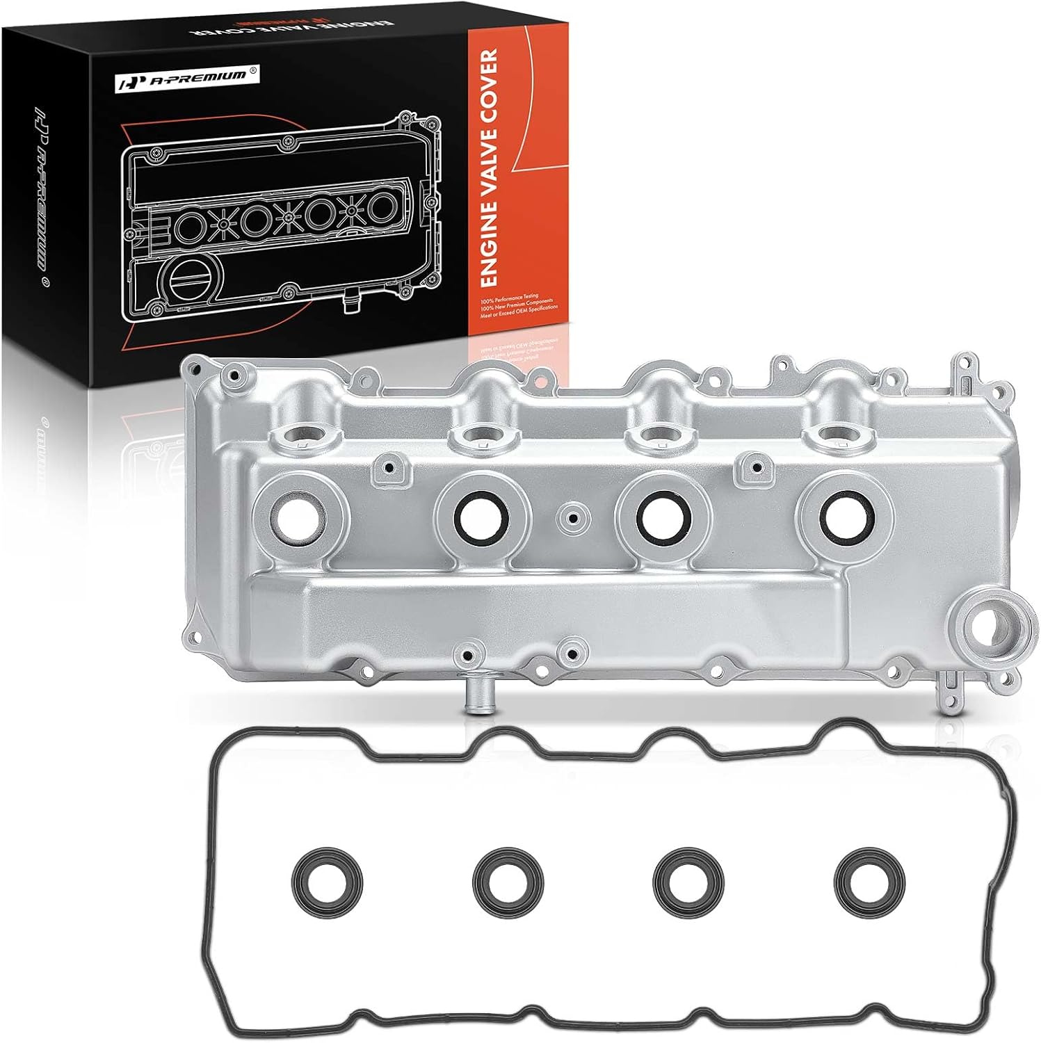 A-Premium Upgraded Aluminum Engine Valve Cover with Valve Cover Gasket Compatible with Toyota 4Runner 2003-2006, Hiace 2006-2009/2017, Hilux 2005-2015
