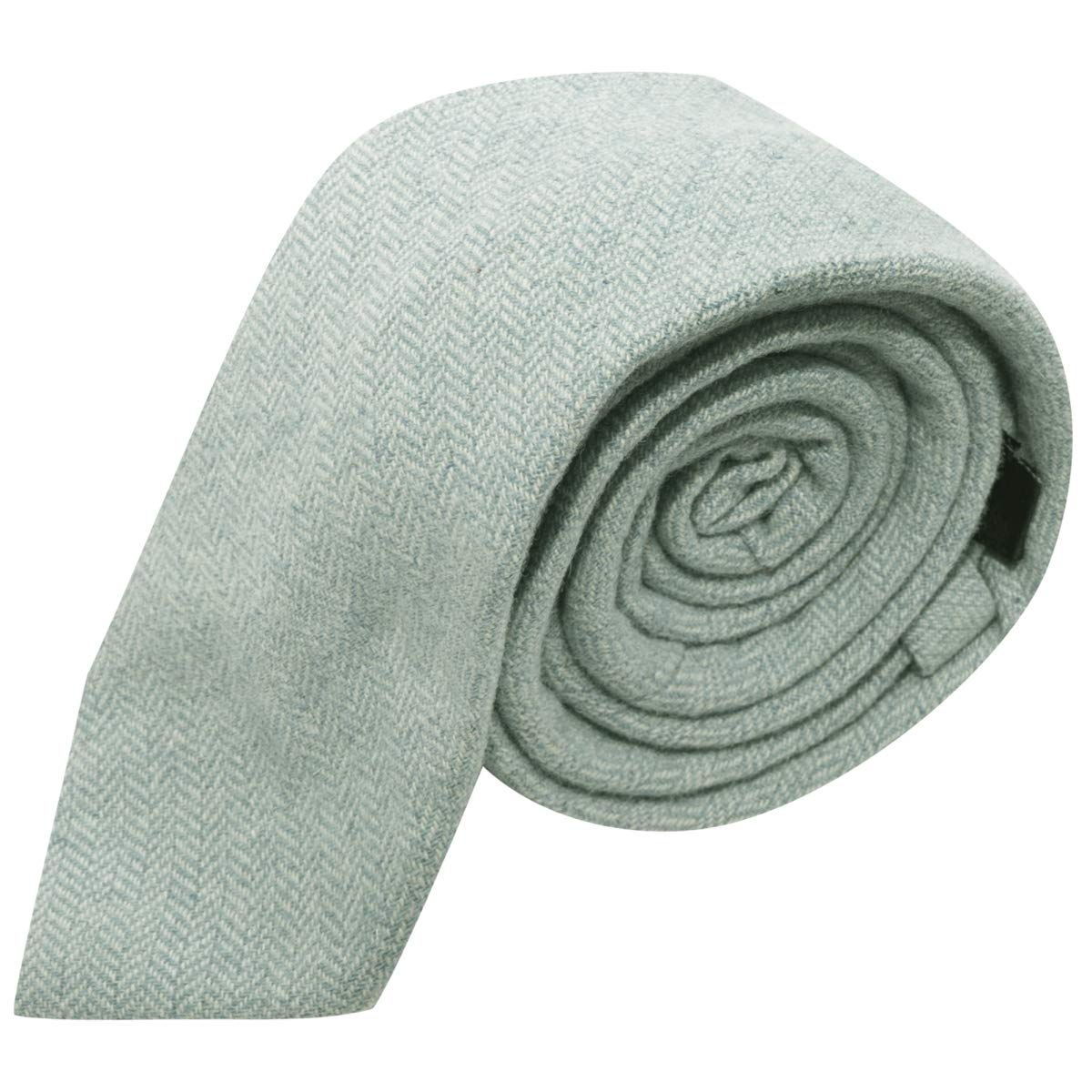 King & Priory Mint Green Herringbone Tie