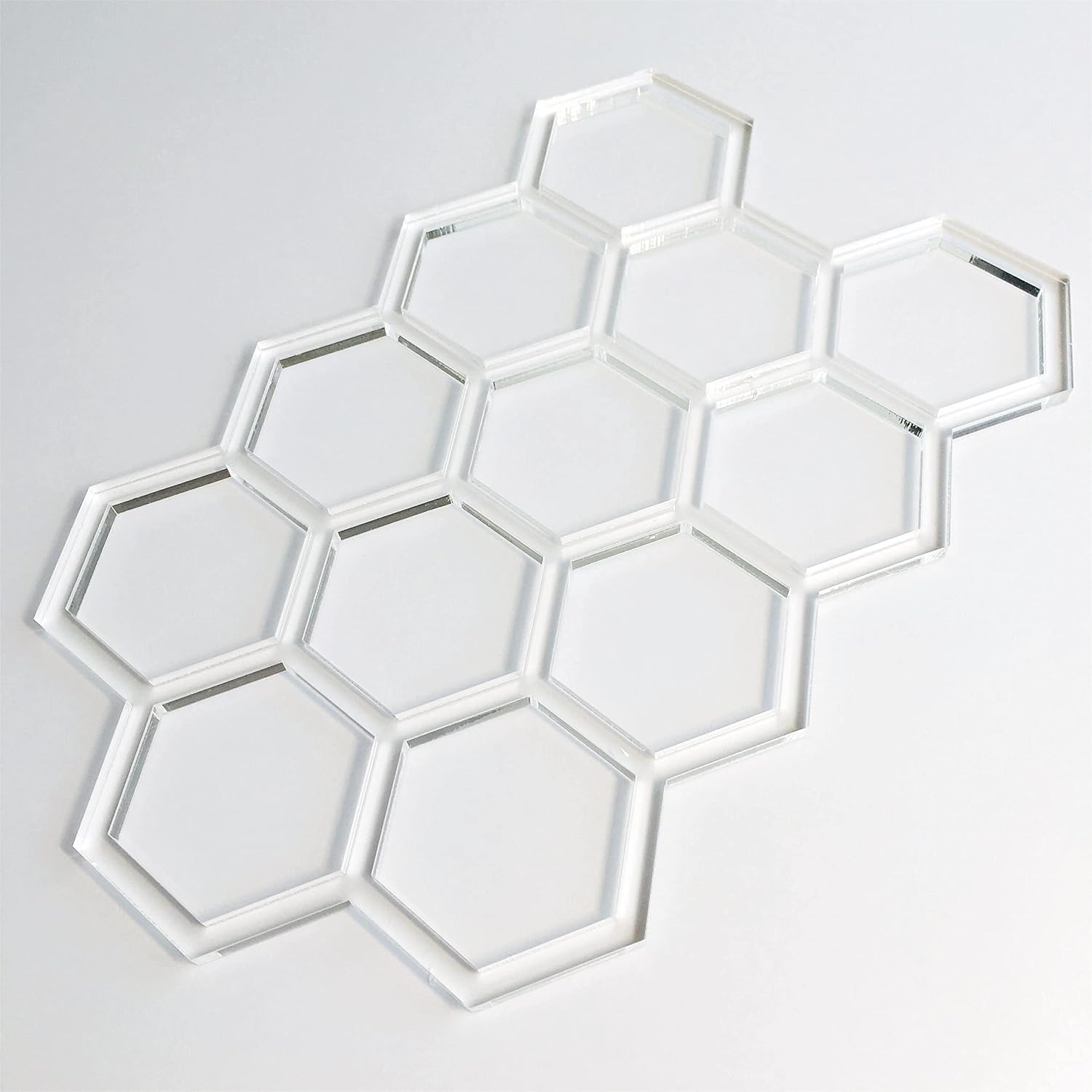 Honeycomb Template, Clear Acrylic Template, Woodworking Router Template for Making Charcuterie Boards