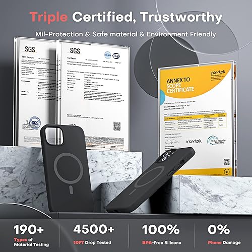 Vista 573 de TOCOL - Funda 5 en 1 para iPhone 11, con 2 protectores de pantalla + 2 protectores de lente de cámara, funda delgada de silicona líquida a prueba