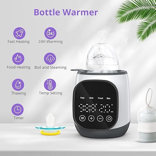 Miniatura 3 de Calentador de biberones de calentamiento rápido, adecuado para leche materna y fórmula, sin BPA, pantalla LCD, temporizador y control preciso