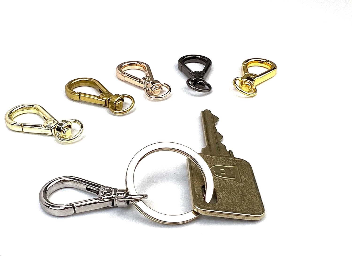 10 Pcs Heavy Duty Swivel Lobster Claw Clasps 3/8 Inch Push Gate Snap Hooks Trigger Clips for Handbag Purse Keychain - Image 4