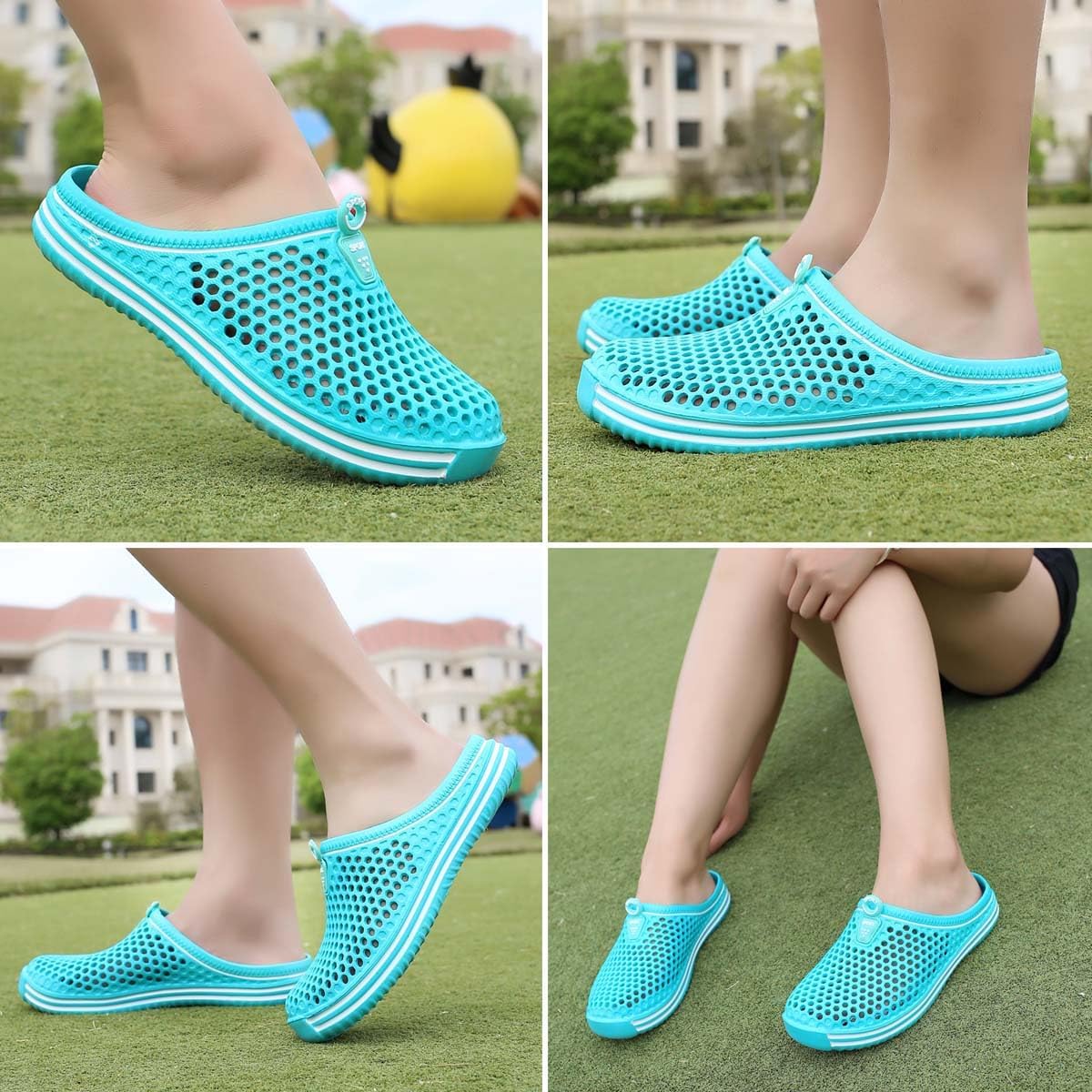 HYDLONGR Men's Women's Lightweight Comfortable Summer Garden Shoes Beach Sandals Clogs Mule Shoes