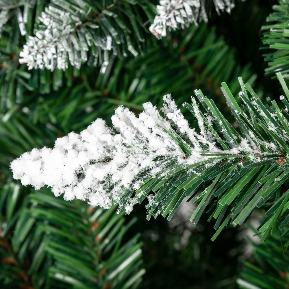 LALAHO Sapin de Noël Artificiel de 150 cm, Arbre de Noël avec 700 Pointes de Branche - Matériau PVC Ignifuge avec Pied en Métal et décoration de Pomme de pin, Vert