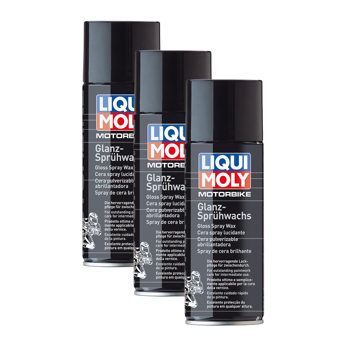 Liqui Moly 3X 3039 Motorbike Glanz-Sprühwachs Reinigungsspray 400 ml