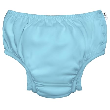Snap Reusable Absorbent Swimsuit Diaper-Aqua-4T