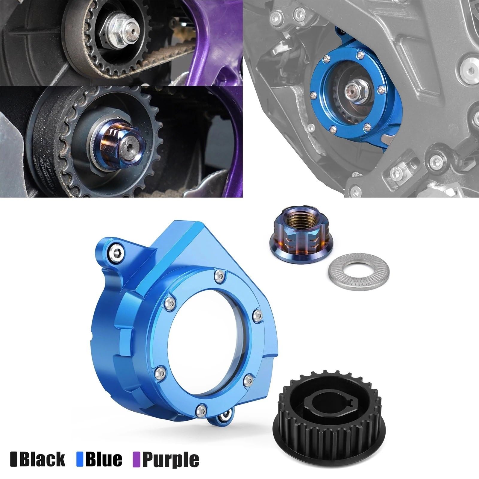 osłona zębatki silnika Pasuje do Surron Light Bee XS Pasuje do Segway X160 X260 Koło pasowe główne Nakrętka koła pasowego Osłona koła pasowego osłona łańcucha(Primary Pulley)